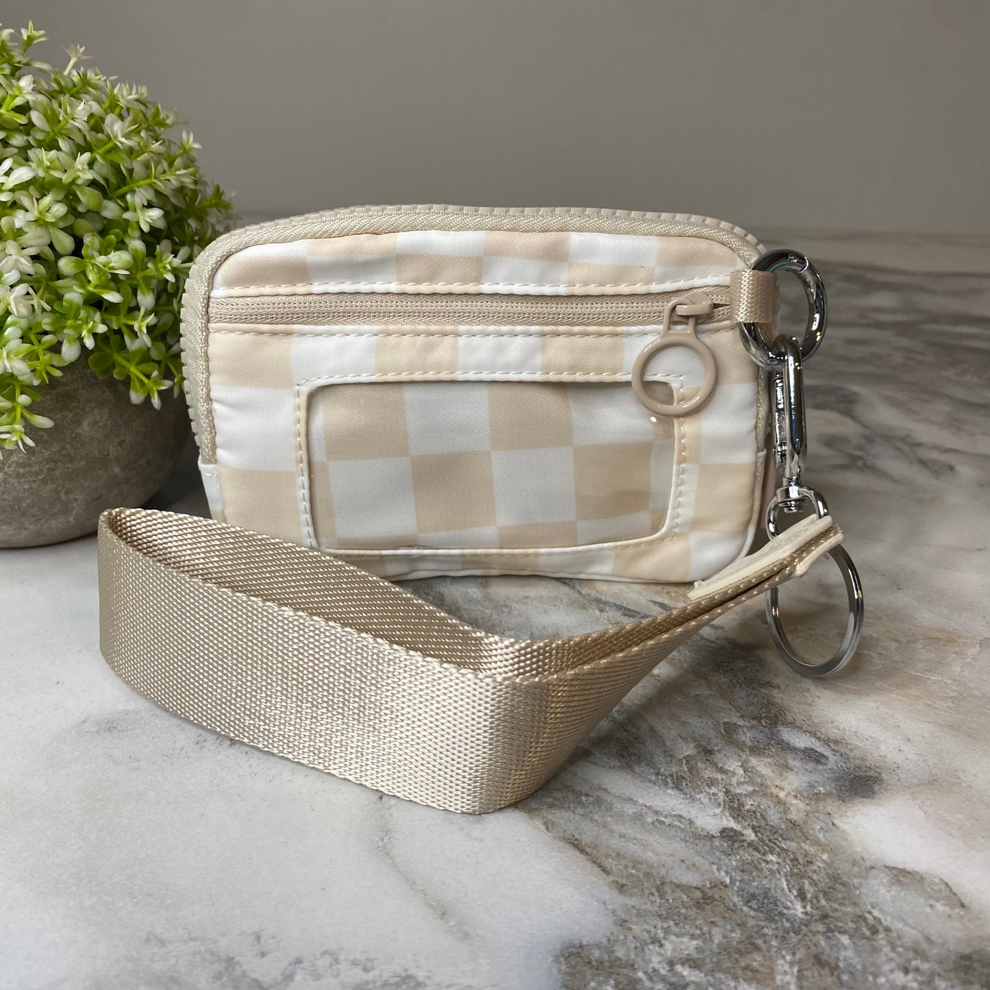 Rue - Nylon Wristlet Wallet - Checkered