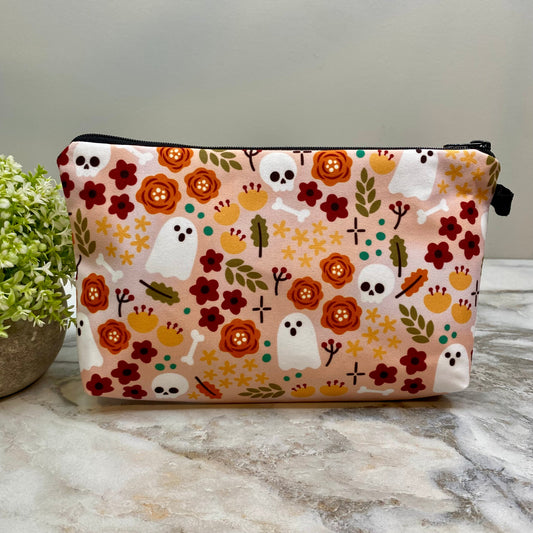 Pouch - Halloween Floral Ghost