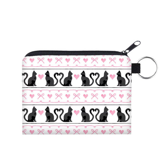 Mini Pouch - Cat Heart Bow