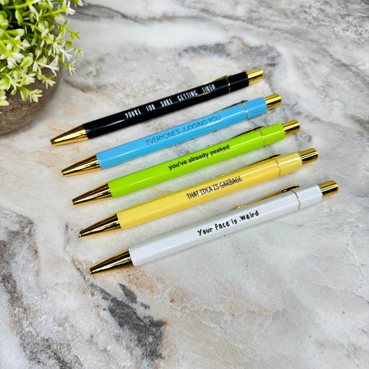 Pen - Demotivational Snarky Work Set