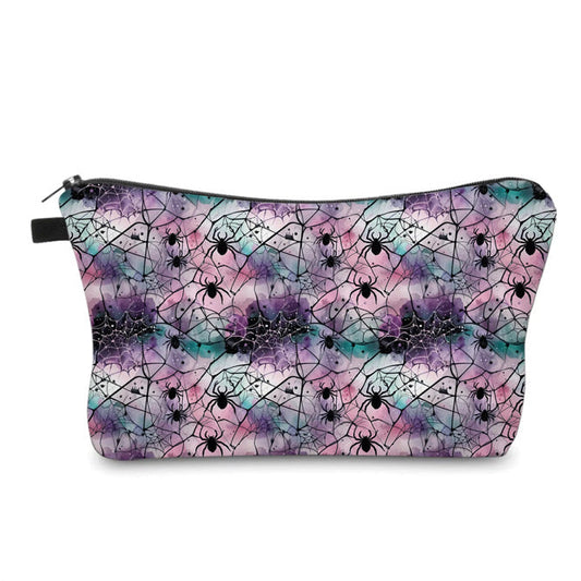 Pouch - Halloween Fall - Spider Web Purple Pink Teal