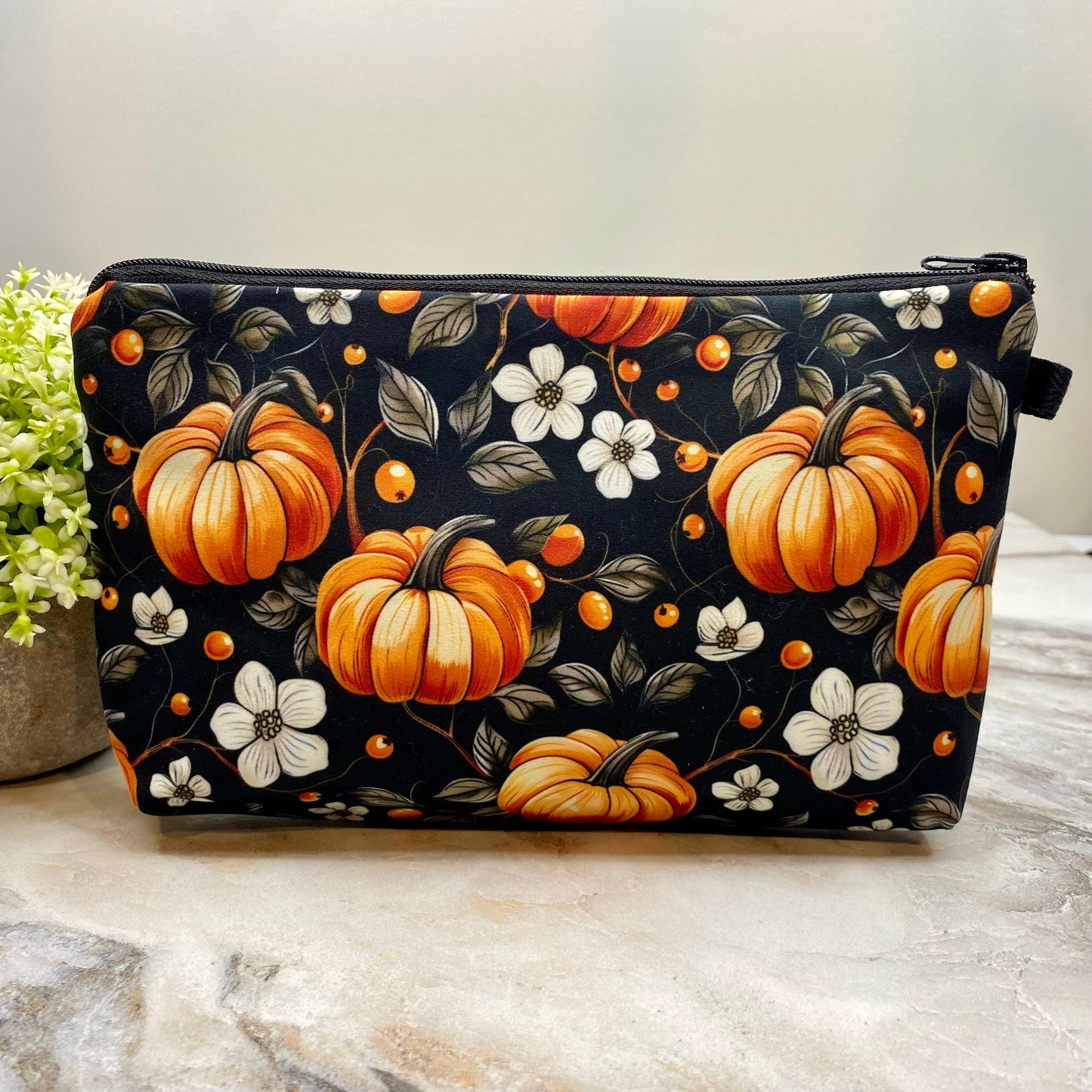 Pouch - Halloween Fall - Pumpkin Black & White