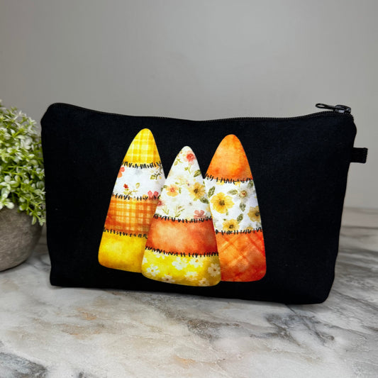 Pouch - Halloween Fall - Quilted Candy Corn
