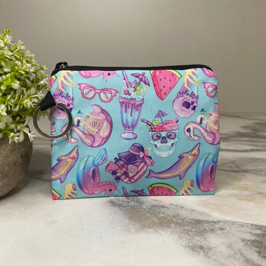 Mini Pouch - Halloween Fall - Skeleton Summer