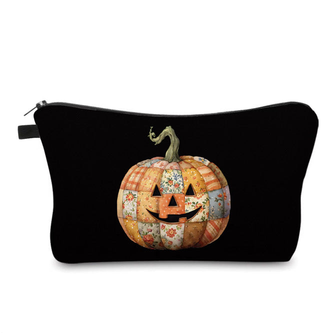 Pouch - Halloween Fall - Quilted Pumpkin