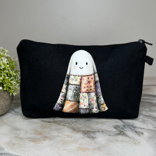 Pouch - Halloween Fall - Quilted Ghost